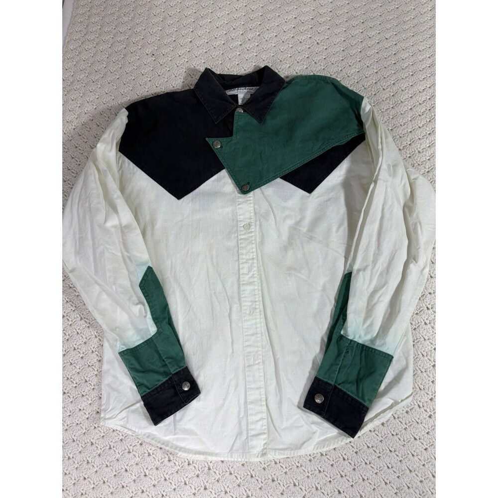 Vtg 1994 Adobe Rose Cowgirl Country Western Shirt Women's Color Block Size L